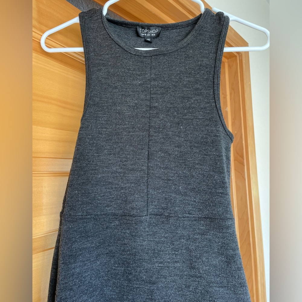 TOPSHOP Gray Sleeveless Bodycon Dress Size 6